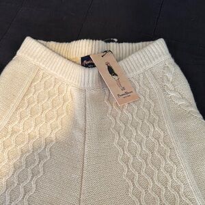 Rowing Blazers Cream Cable Knit lounge pants